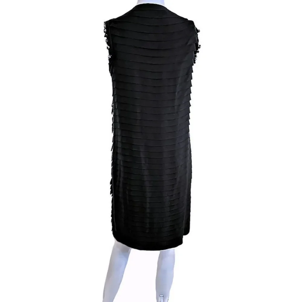 Vintage LANVIN 2008 Runway Black Embellished Black Tie Party Dress - Picture 7 of 11